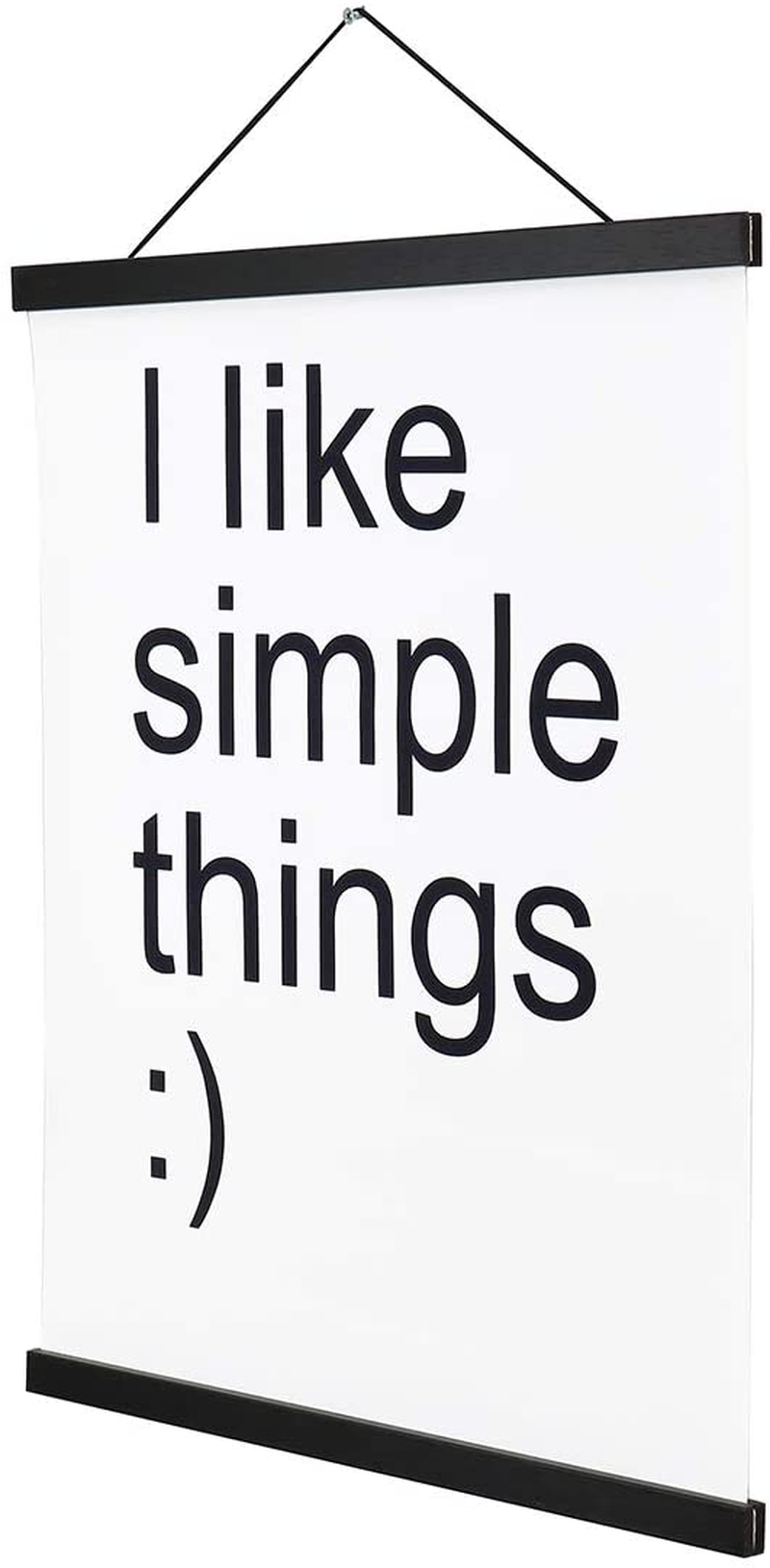 Artmag Magnetic Poster Hanger Frame, 21x28 21x36 21x16 Light Wood Wooden Magnet Canvas Artwork Print Dowel Poster Hangers Frames Hanging Kit (Walnut, 21")