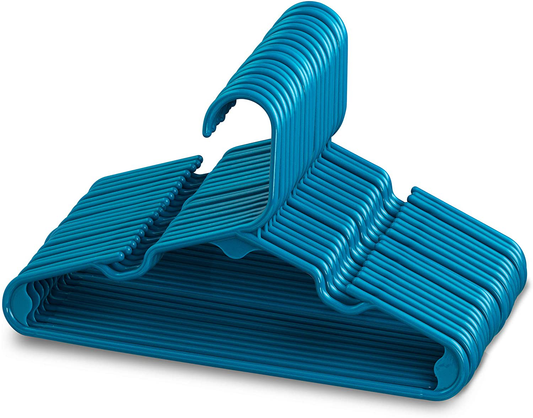 Sharpty Children's Hangers Plastic, Kids Hangers Ideal for Everyday Standard Use, Baby Hangers Kids 20 Pack (Blue, 20 Pack)