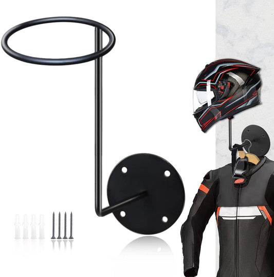 Helmet Holder Helmet Hanger Rack Wall Mounted Hook for Coats, Hats, Caps - Upgraded