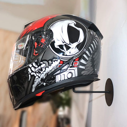 Helmet Holder Helmet Hanger Rack Wall Mounted Hook for Coats, Hats, Caps - Upgraded